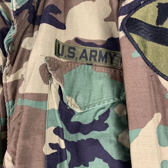 VTG U.S. Army Field Jacket Patches/Name Tag Lyons Camouflage Regular Size - Picture 5 of 16
